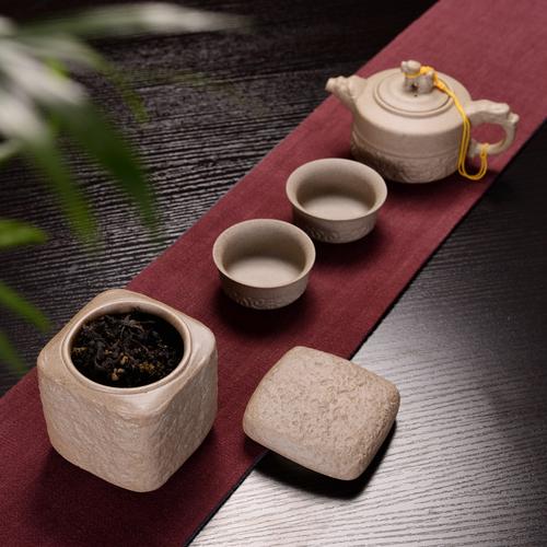 陶瓷茶叶罐复古中日式家用简约储物罐功夫茶具红茶绿茶小号储茶罐